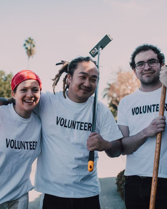 Volunteers in the community supporting local care outreach